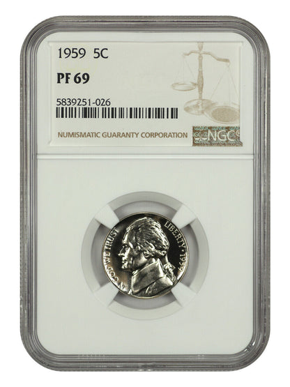 1959 5C NGC PR69 - Jefferson Nickel