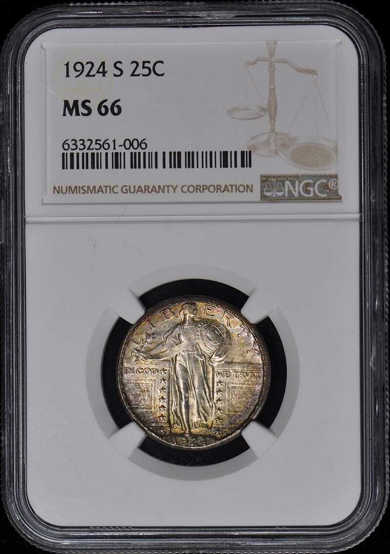 1924-S Standing Liberty Quarter 25C NGC MS66