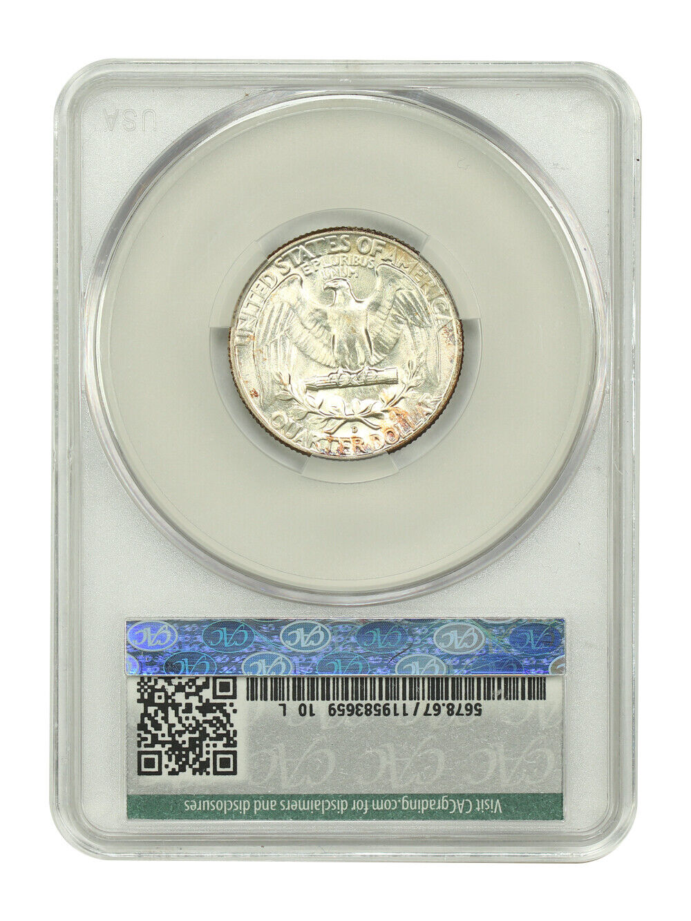 1948-D 25C CACG MS67 ex: D.L. Hansen - Washington Quarter