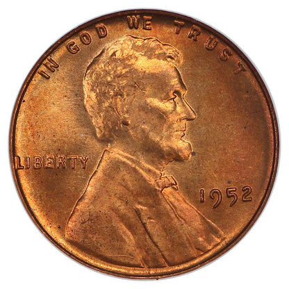 1952 1C NGC MS67RD - Lincoln Cent (Wheat Reverse)