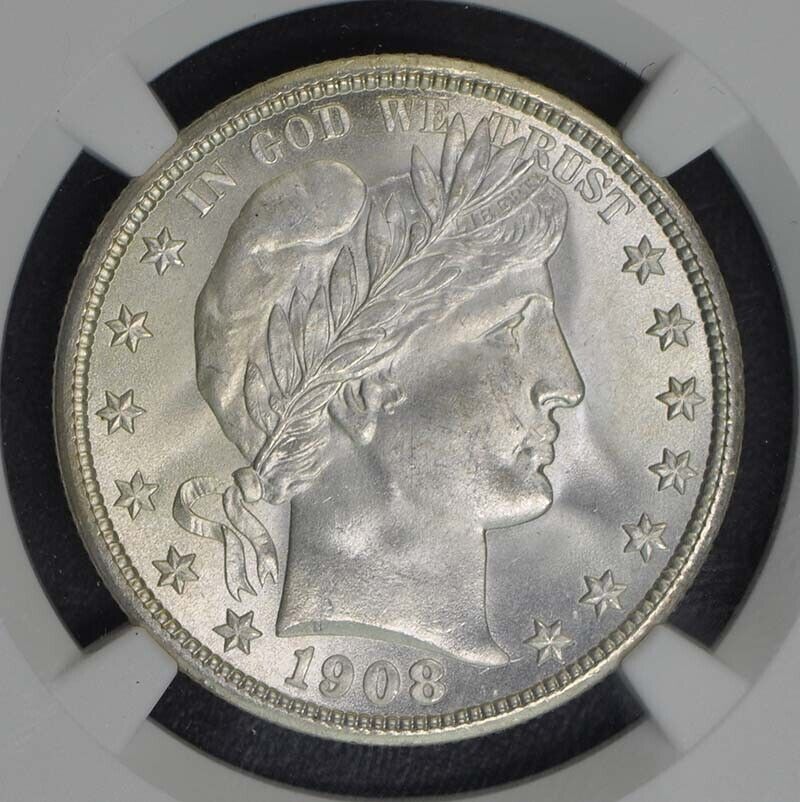 1908 Barber Half Dollar 50C NGC MS67