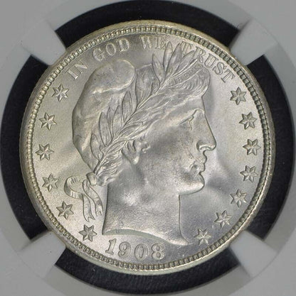 1908 Barber Half Dollar 50C NGC MS67