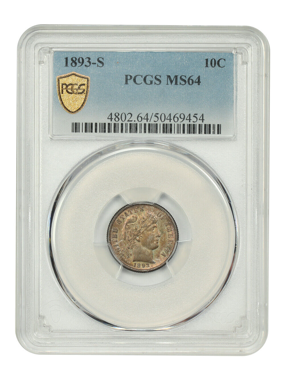 1893-S 10C PCGS MS64 - Barber Dime