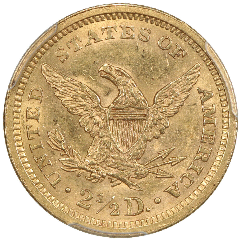 1862 $2.50 PCGS MS62 - Liberty Head $2.5