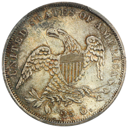 1836 25C PCGS/CAC MS64+