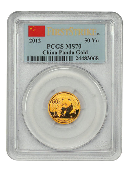 China: 2012 50Yn Gold Panda PCGS MS70 (First Strike) - Other