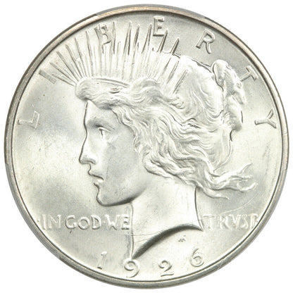 1926-D $1 PCGS/CAC MS66+ ex: D.L. Hansen - Peace Dollar