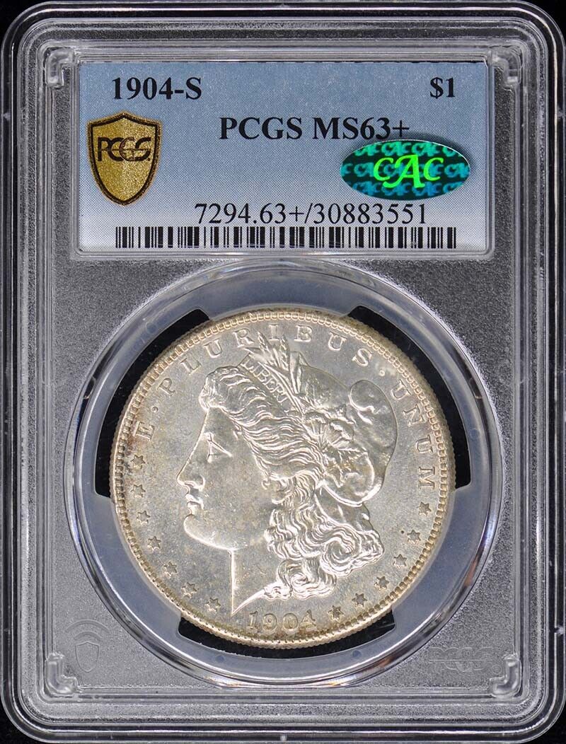 1904-S $1 Morgan Dollar PCGS MS63+ (CAC)