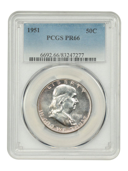 1951 50C PCGS PR66 - Franklin Half Dollar