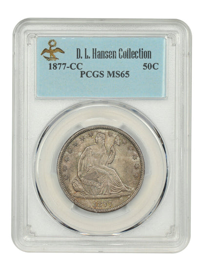 1877-CC 50C PCGS MS65 ex: D.L. Hansen