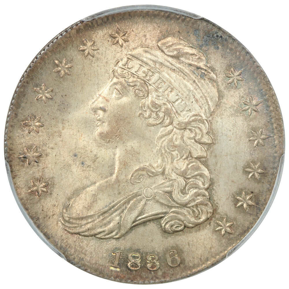 1836 50C PCGS MS65 (O-102, Lettered Edge)