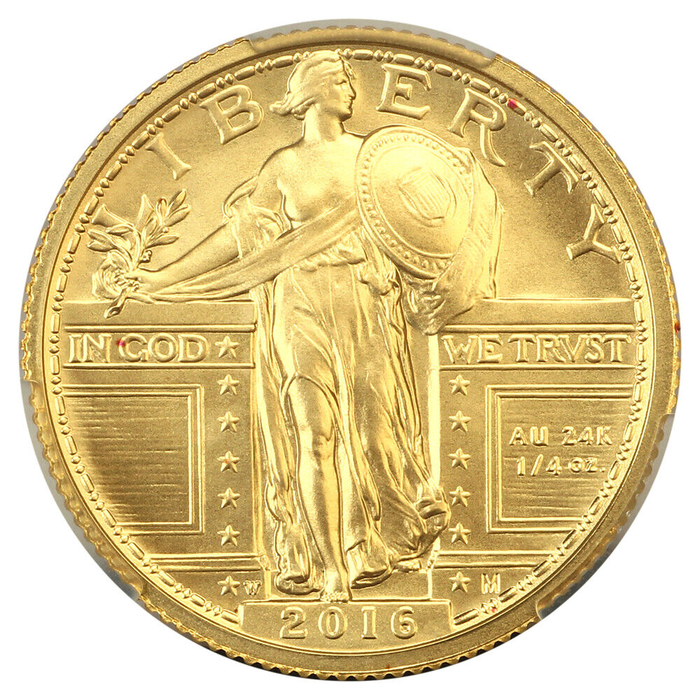 2016-W 25C Gold CACG SP69 (Centennial Series, 100th Anniversary)