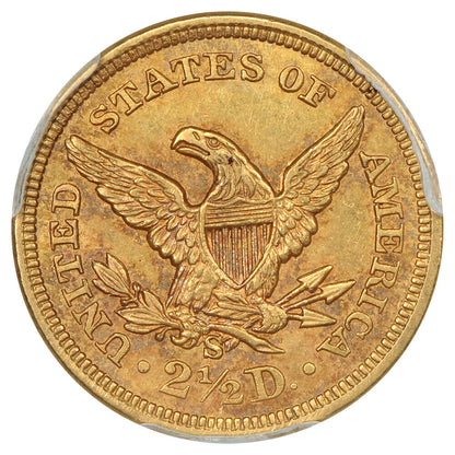 1856-S $2.50 PCGS MS62 ex: D.L. Hansen - Liberty Head $2.5