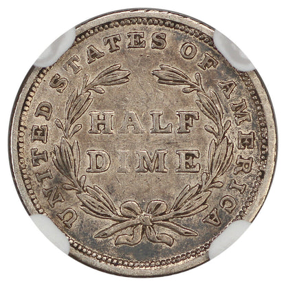 1837 H10C Seated NGC AU55 - Liberty Seated Half Dime - One Year Type Coin