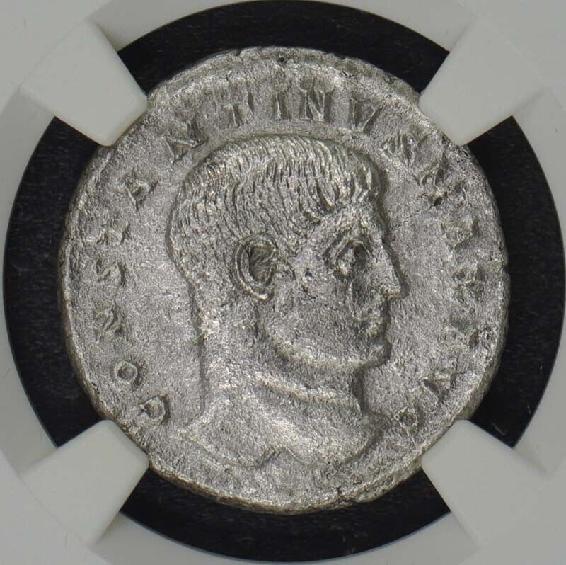 Constantine I, AD 307-337 ROMAN EMPIRE AR Miliarensis NGC AU55 Sirmium