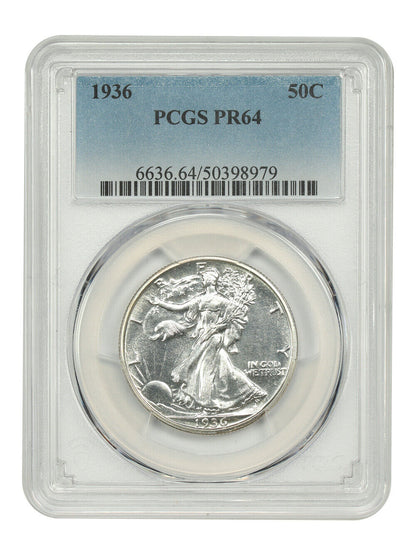 1936 50C PCGS PR64 - Walking Liberty Half Dollar