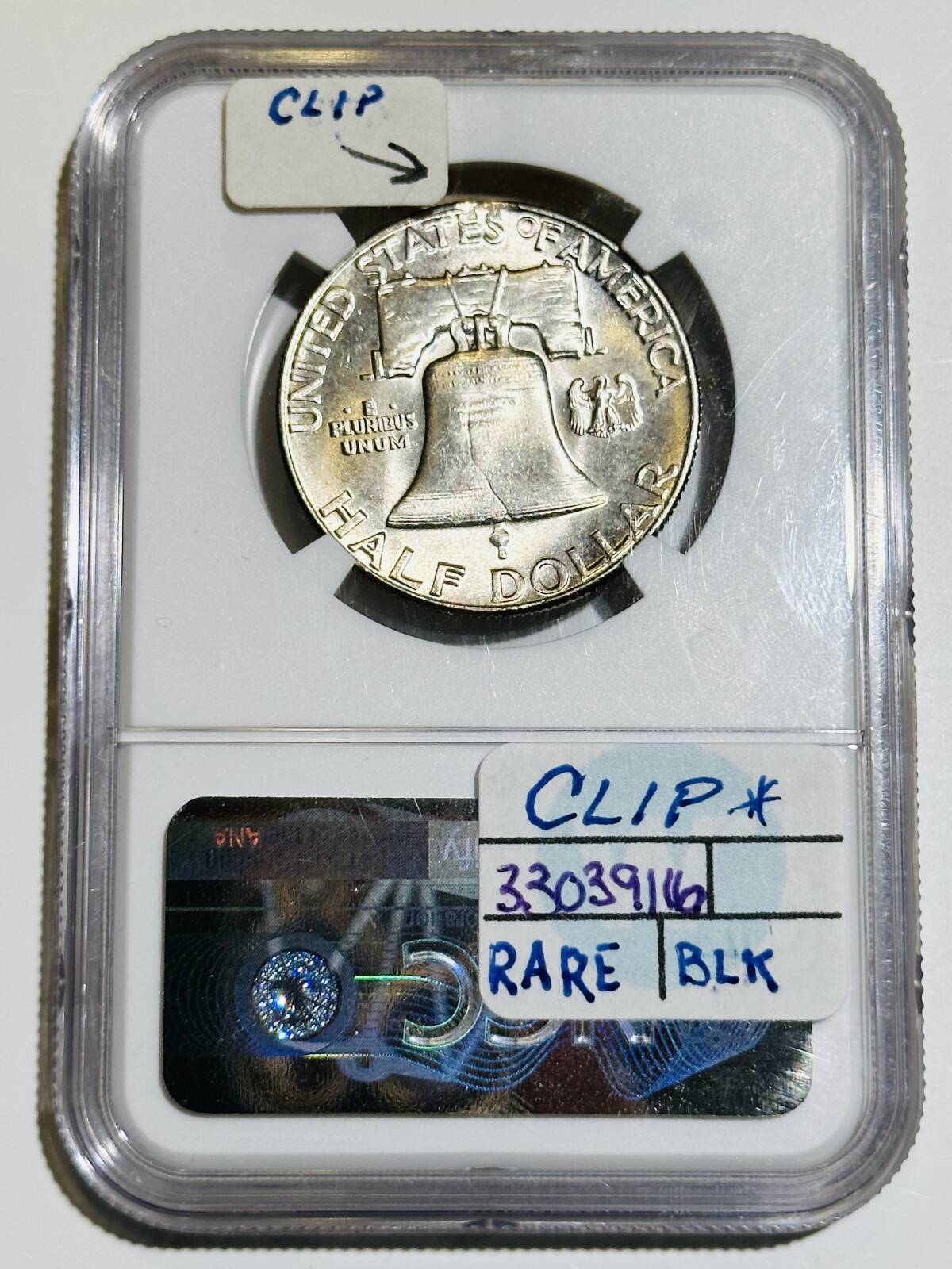 1955 P Franklin Half Dollar NGC MS-64 FBL  CLIP