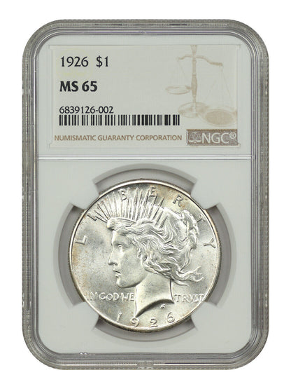 1926 $1 NGC MS65 - Peace Dollar