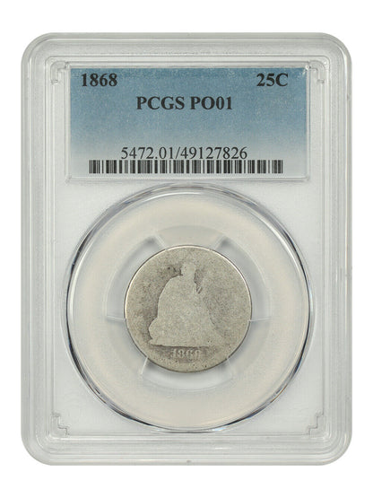 1868 25C PCGS Poor 01 - Liberty Seated Quarter - Low Mintage Issue