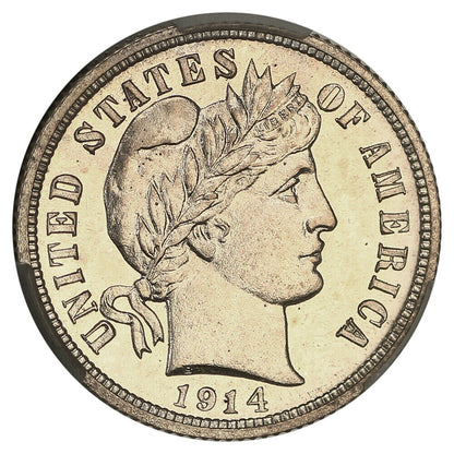 1914 10C CACG PR66CAM ex: D.L. Hansen - Barber Dime