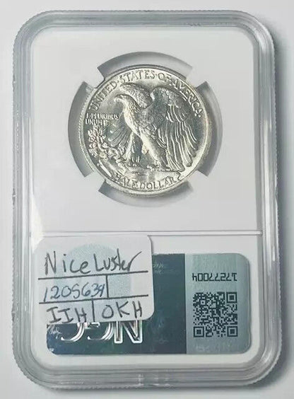 1941 S Walking Liberty Half Dollar NGC MS-66 Nice Luster!