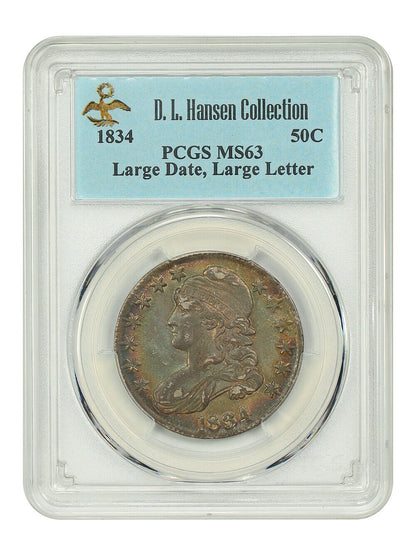 1834 50C PCGS MS63 (Large Date, Large Letters) ex: D.L. Hansen