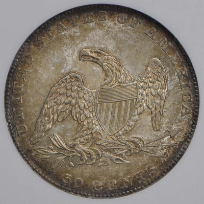 1837 Capped Bust, Reeded Edge 50C NGC MS65