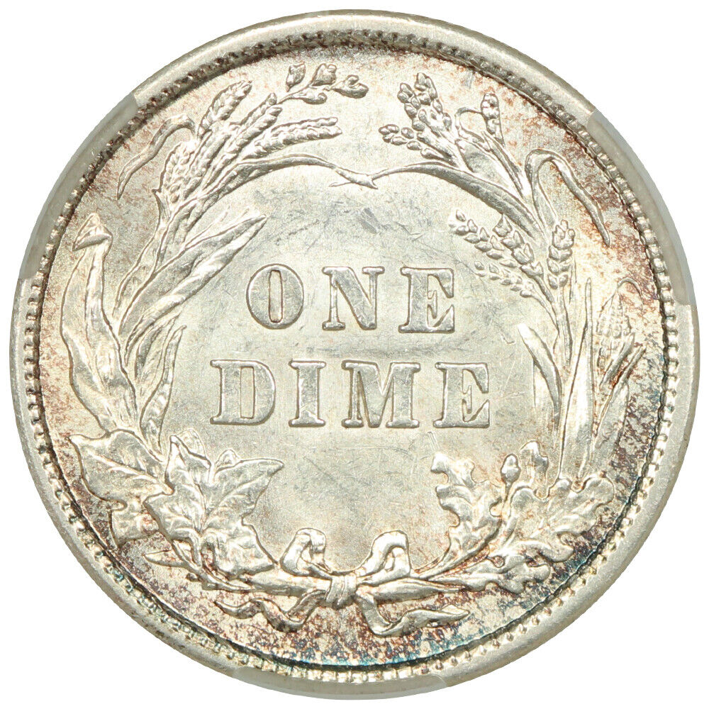 1910 10C CACG AU55 - Barber Dime