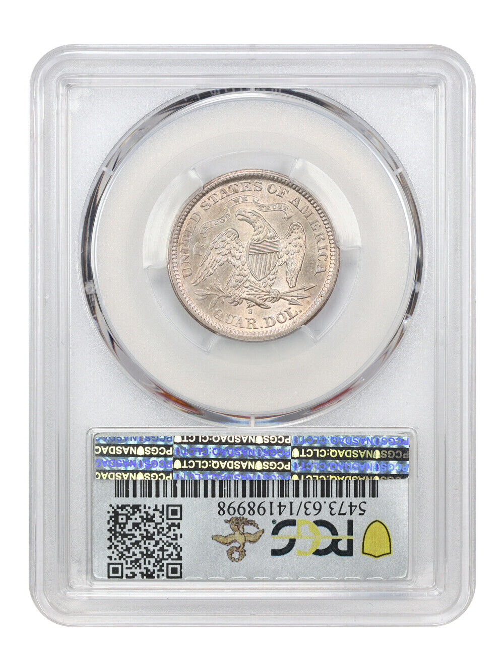 1868-S 25C PCGS MS63 ex: D.L. Hansen