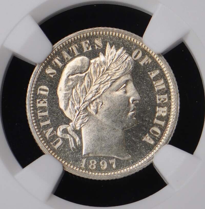 1897 Barber Dime 10C NGC PR68