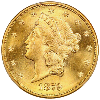 1879-S $20 PCGS MS63 ex: D.L. Hansen