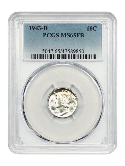 1943-D 10C PCGS MS65FB