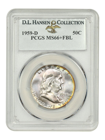 1959-D 50C PCGS MS66+FBL ex: D.L. Hansen