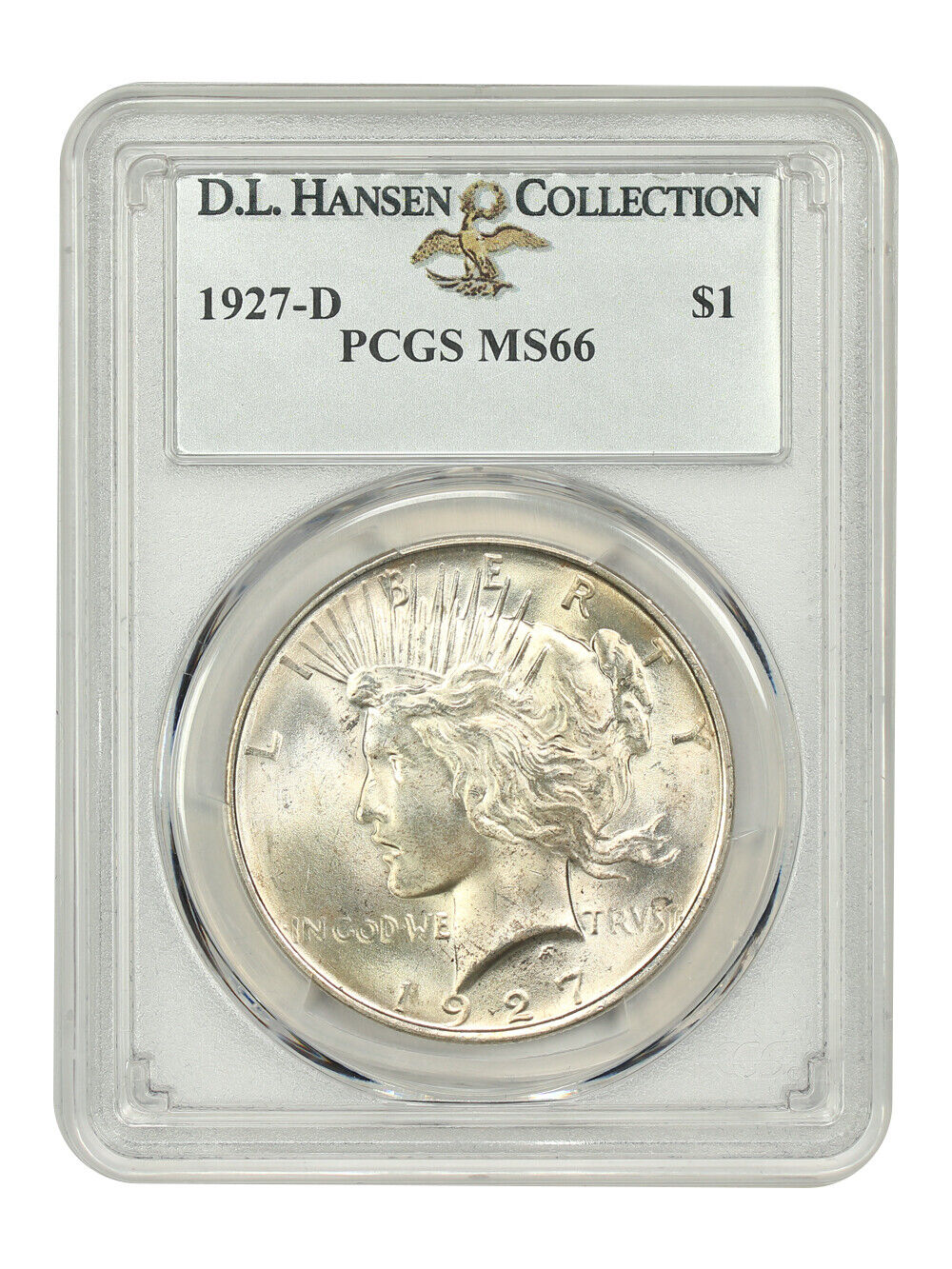 1927-D $1 PCGS MS66 ex: D.L. Hansen