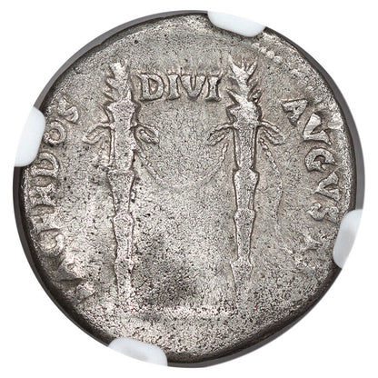 Ancient Roman: Antonia (AD 37) AR Denarius NGC VF (Under Claudius)