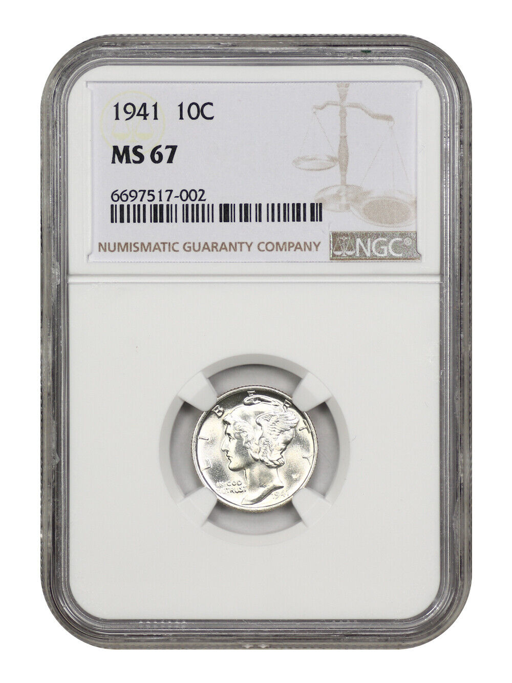 1941 10C NGC MS67