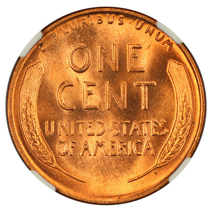 1954-D 1C NGC MS67RD - Lincoln Cent (Wheat Reverse)