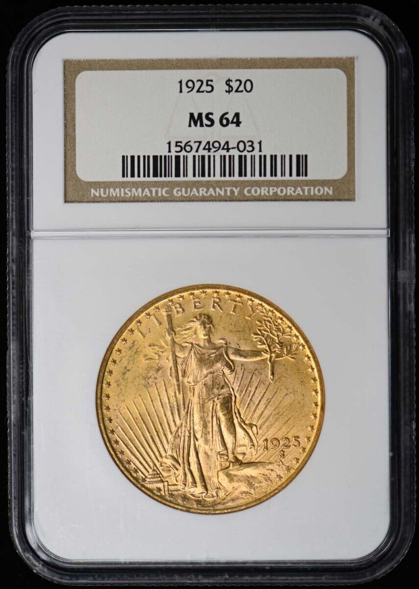 1925 Saint-Gaudens $20 NGC MS64