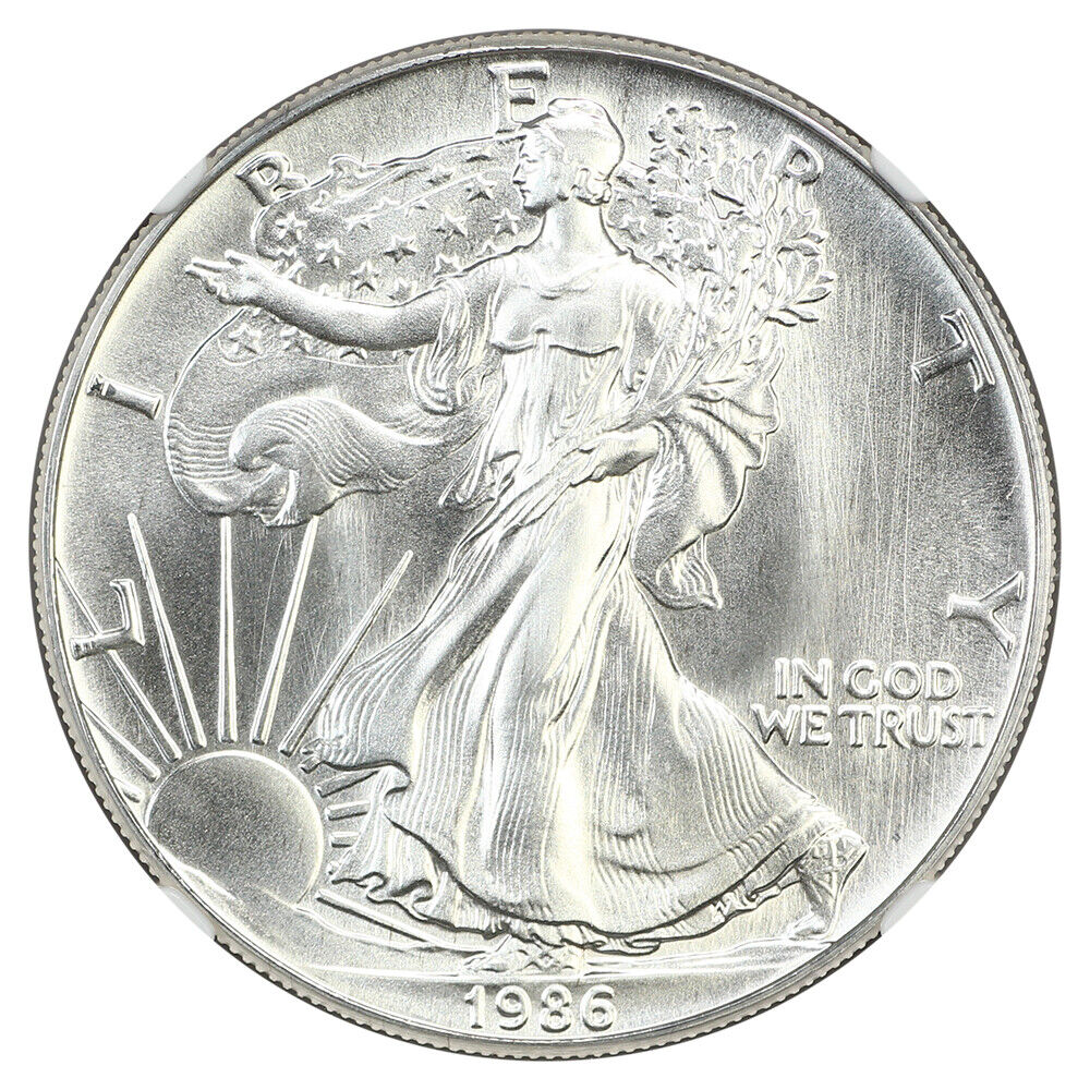 1986 $1 Silver Eagle NGC MS70 - Silver Eagles