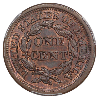 1847 1C PCGS/CAC MS65RB ex: D.L. Hansen