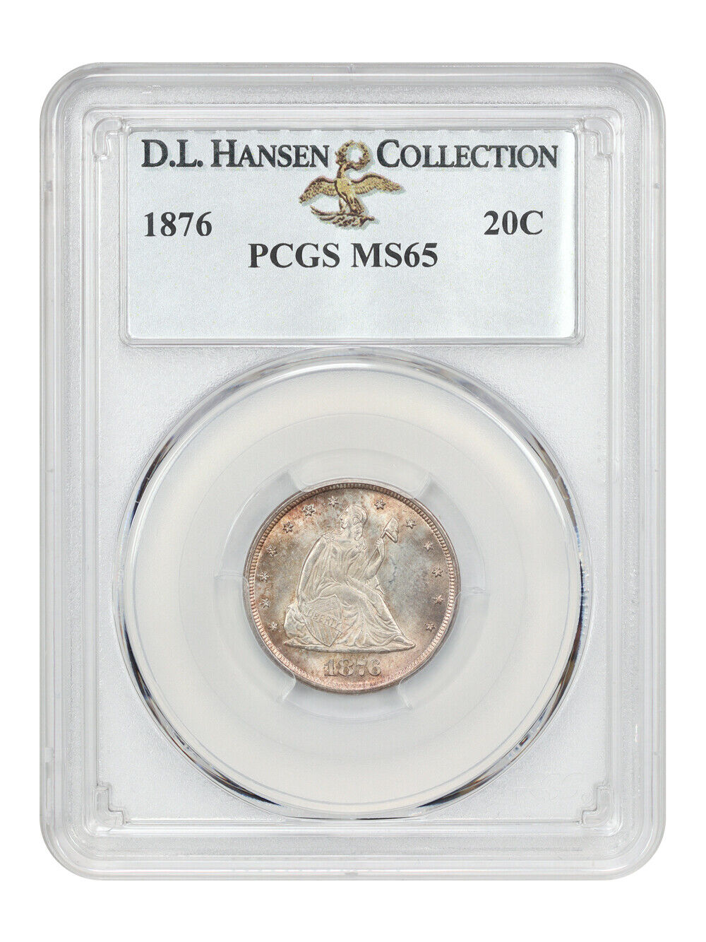 1876 20C PCGS MS65 ex: D.L. Hansen