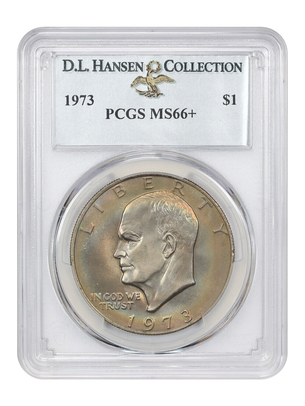 1973 $1 PCGS MS66+ ex: D.L. Hansen