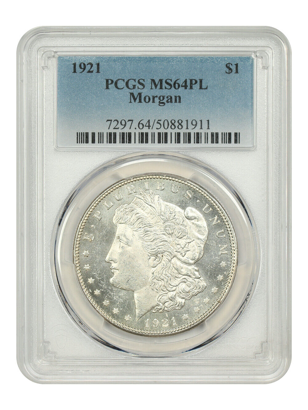 1921 $1 Morgan PCGS MS64PL - Morgan Dollar