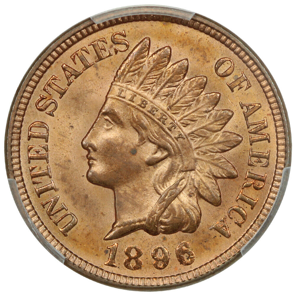 1896 1C PCGS MS65RD - Indian Cent - Desirable in Red