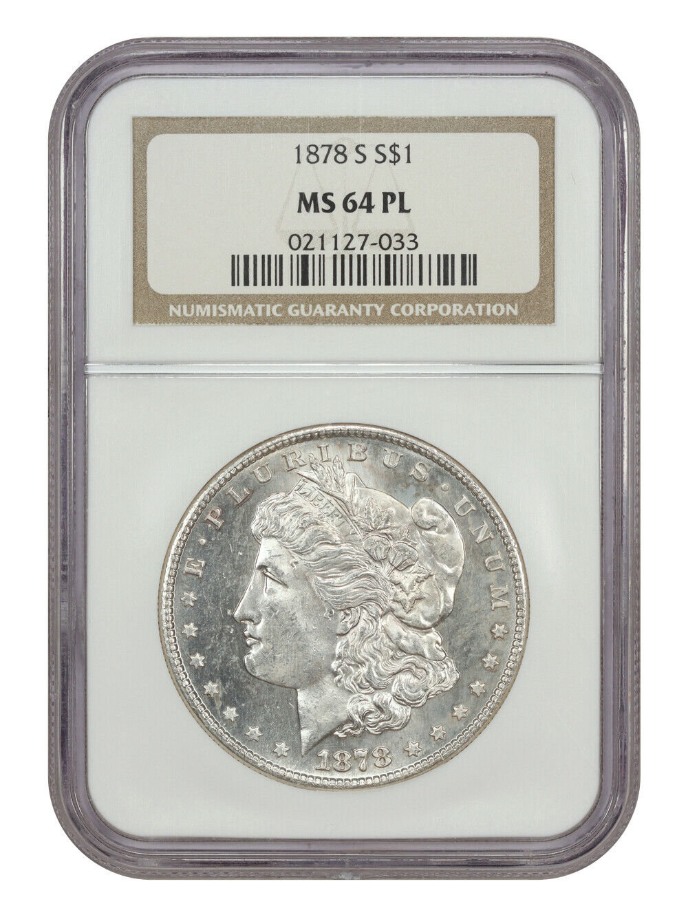 1878-S $1 NGC MS64PL - Morgan Dollar