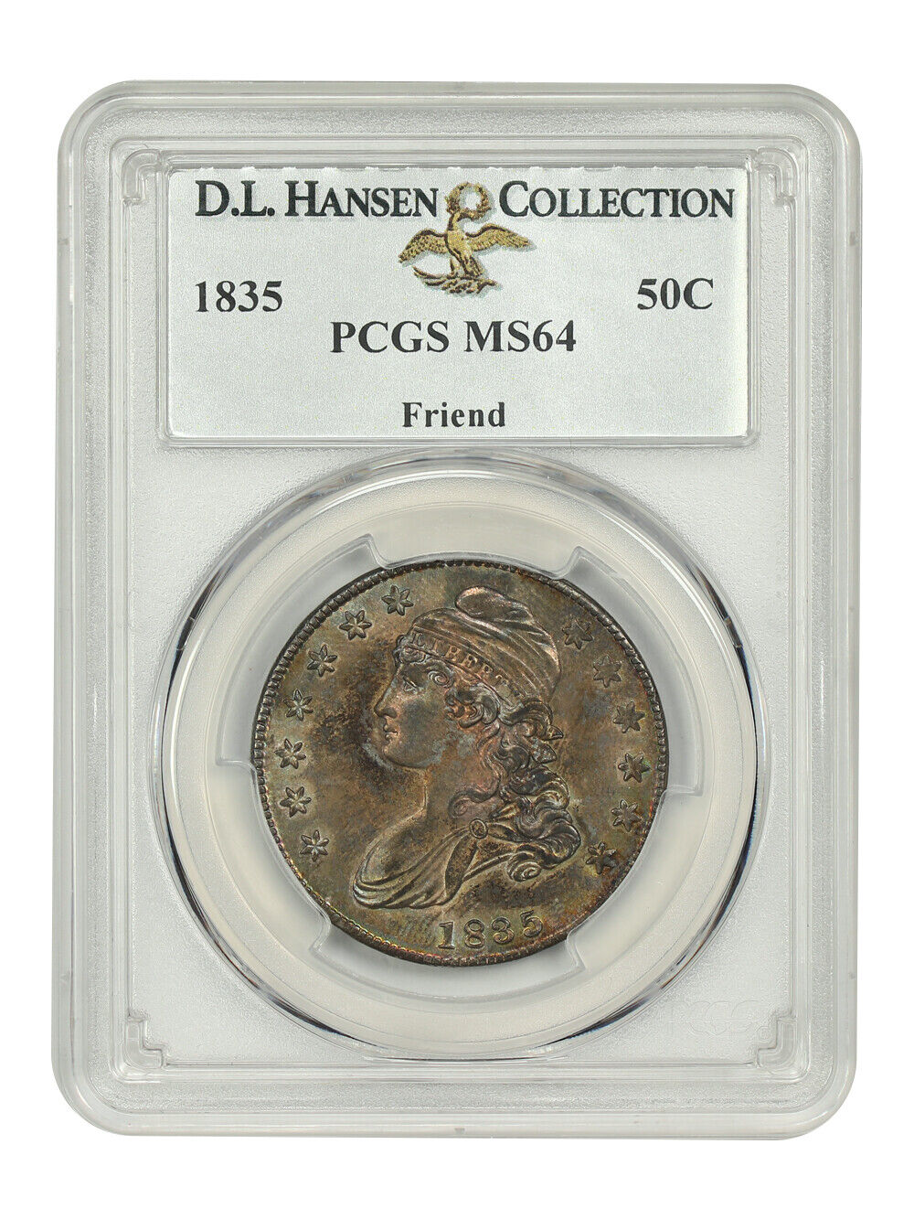 1835 50C PCGS MS64 ex: D.L. Hansen/Friend