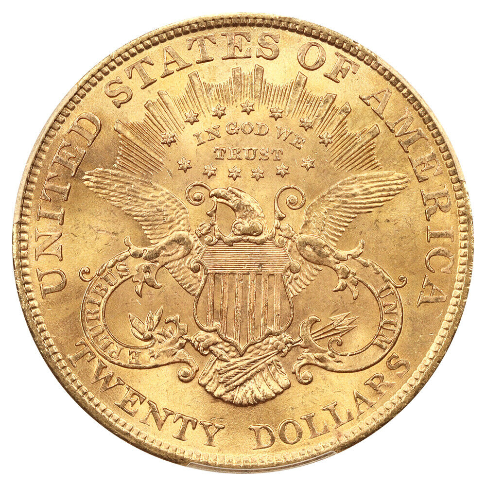 1904 $20 PCGS/CAC MS65+ ex: D.L. Hansen