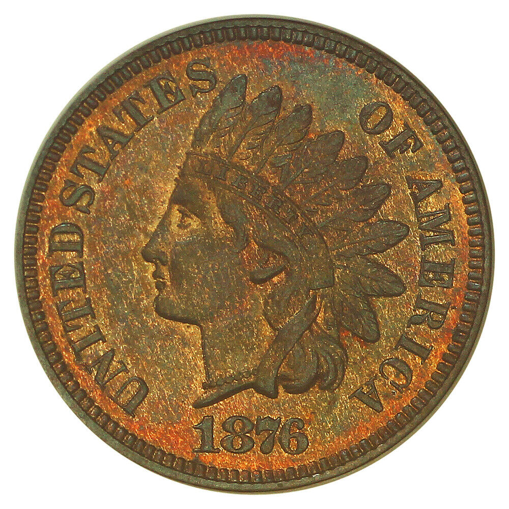 1876 1C NGC PR65RB - Indian Cent