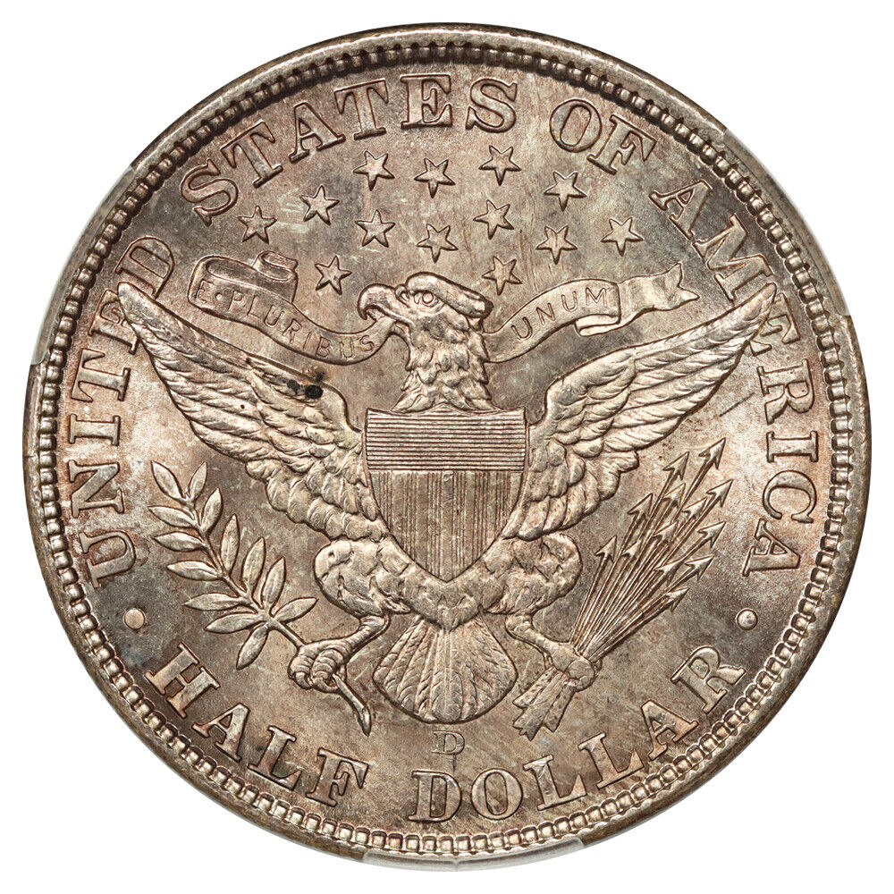 1908-D 50C CACG MS66 ex: D.L. Hansen - Barber Half Dollar