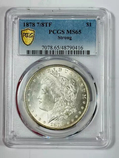 1878 P Morgan Silver Dollar PCGS MS-65 7/8TF Strong